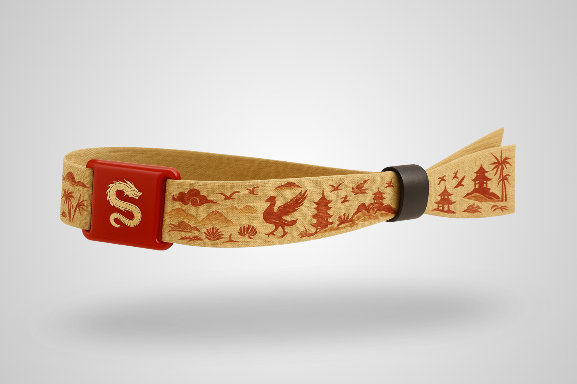 Et bilde av et tekstilarmbånd med en myk RFID-skyver