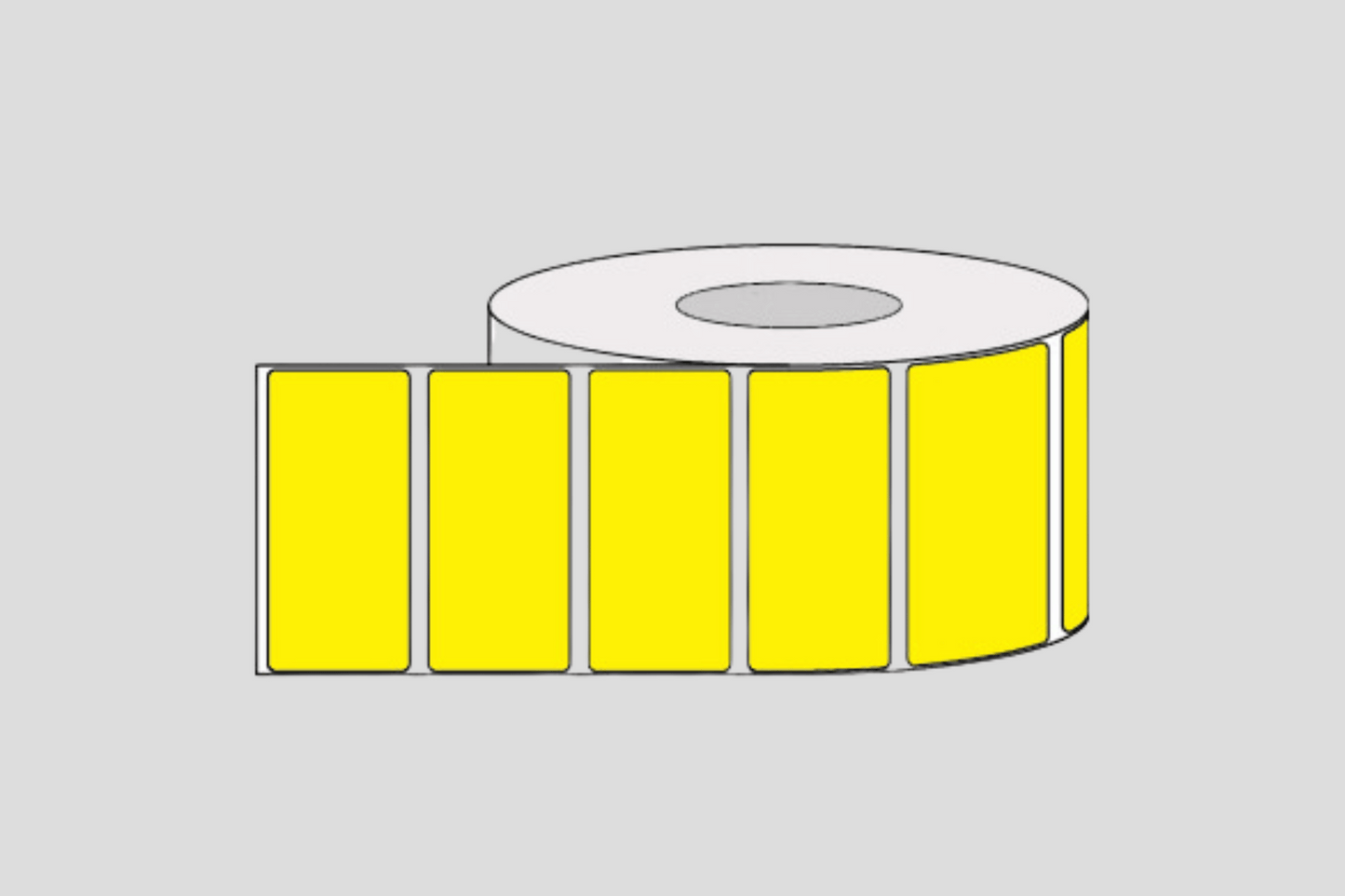 En rull Etiketter selvklebende ruller tape på grå bakgrunn av JM Band®.