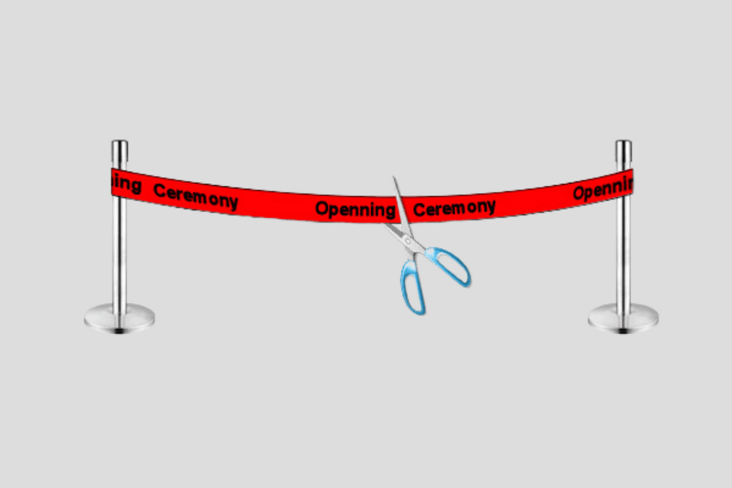 Et rødt bånd med Innvielsesbånd trykk Design selv av JM Band® på.