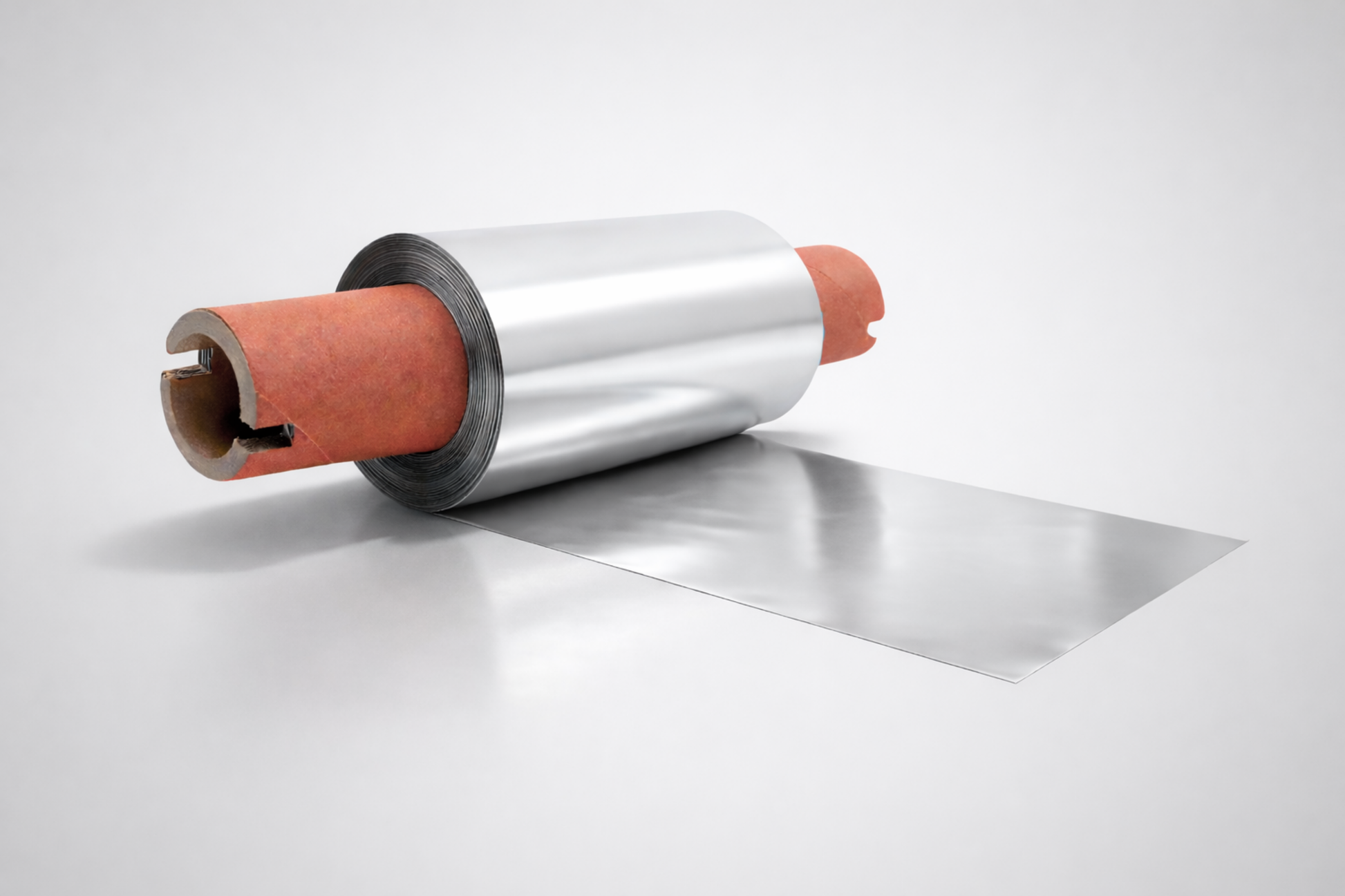 En rull med sølv termisk overføringsfolie for termisk overføring på bånd fra JM Band®