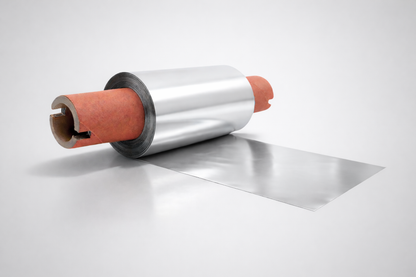 En rull med sølv termisk overføringsfolie for termisk overføring på bånd fra JM Band®
