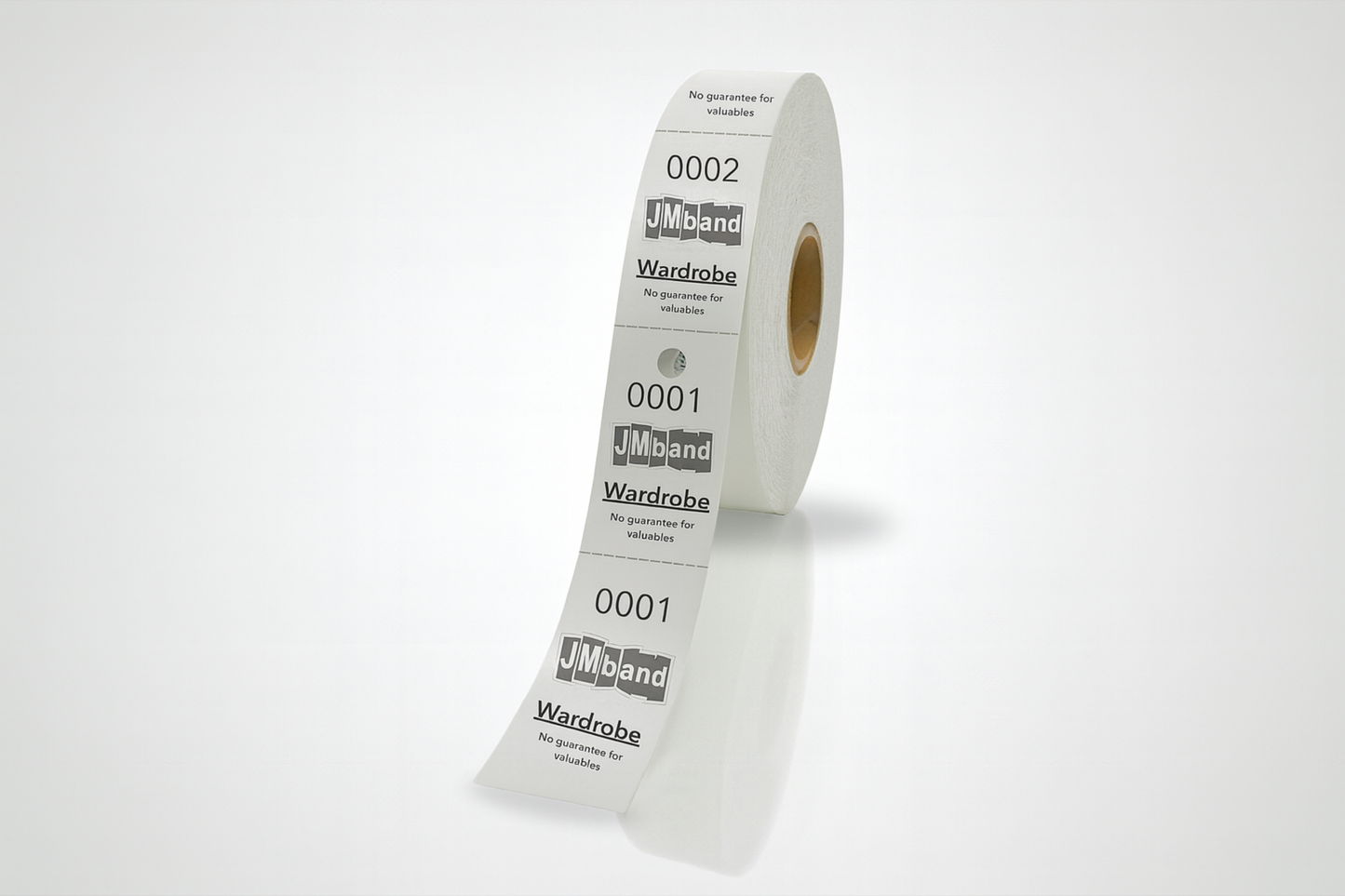 2-delt Garderobebilletter med Trykk