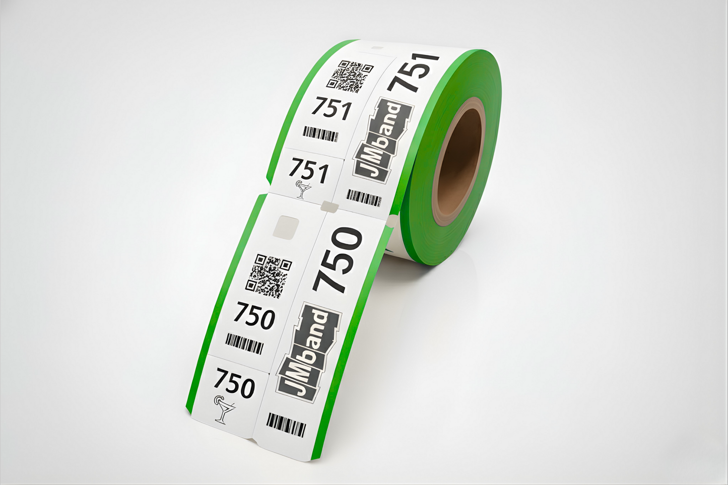 3-delt Garderobebilletter med Trykk