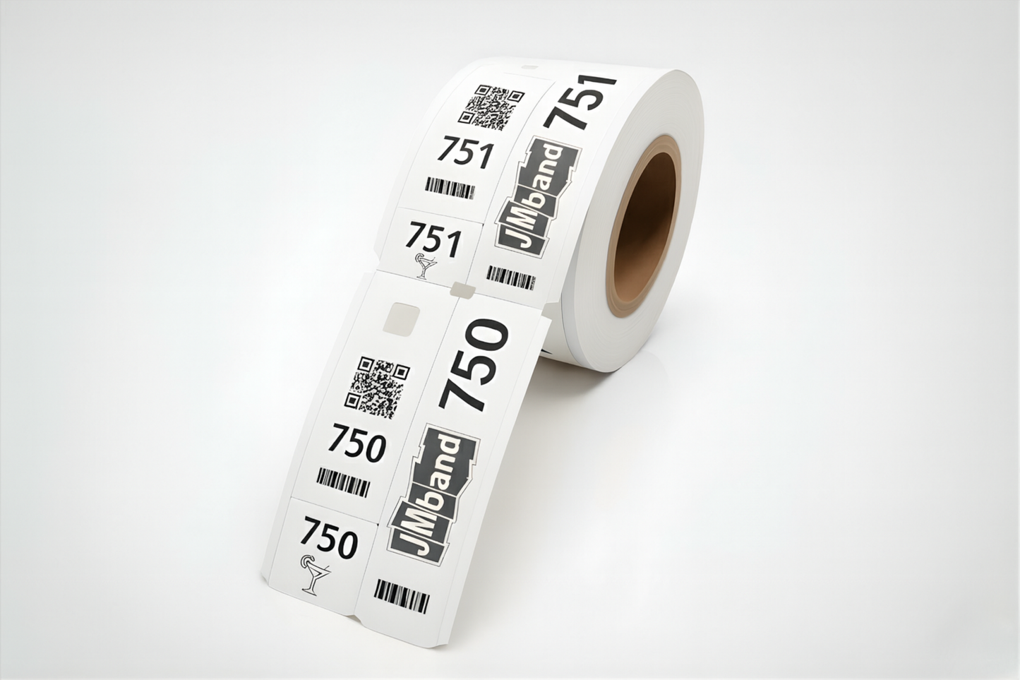 3-delt Garderobebilletter med Trykk