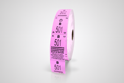 Garderobebilletter 3-Delt (500 stk)