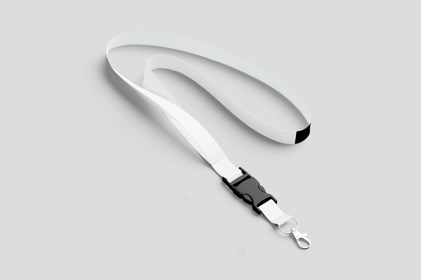 Et Nøkkelbånd polyester farger På lager med svart og hvit stropp som kan tilpasses med trykte design av JM Band NO.