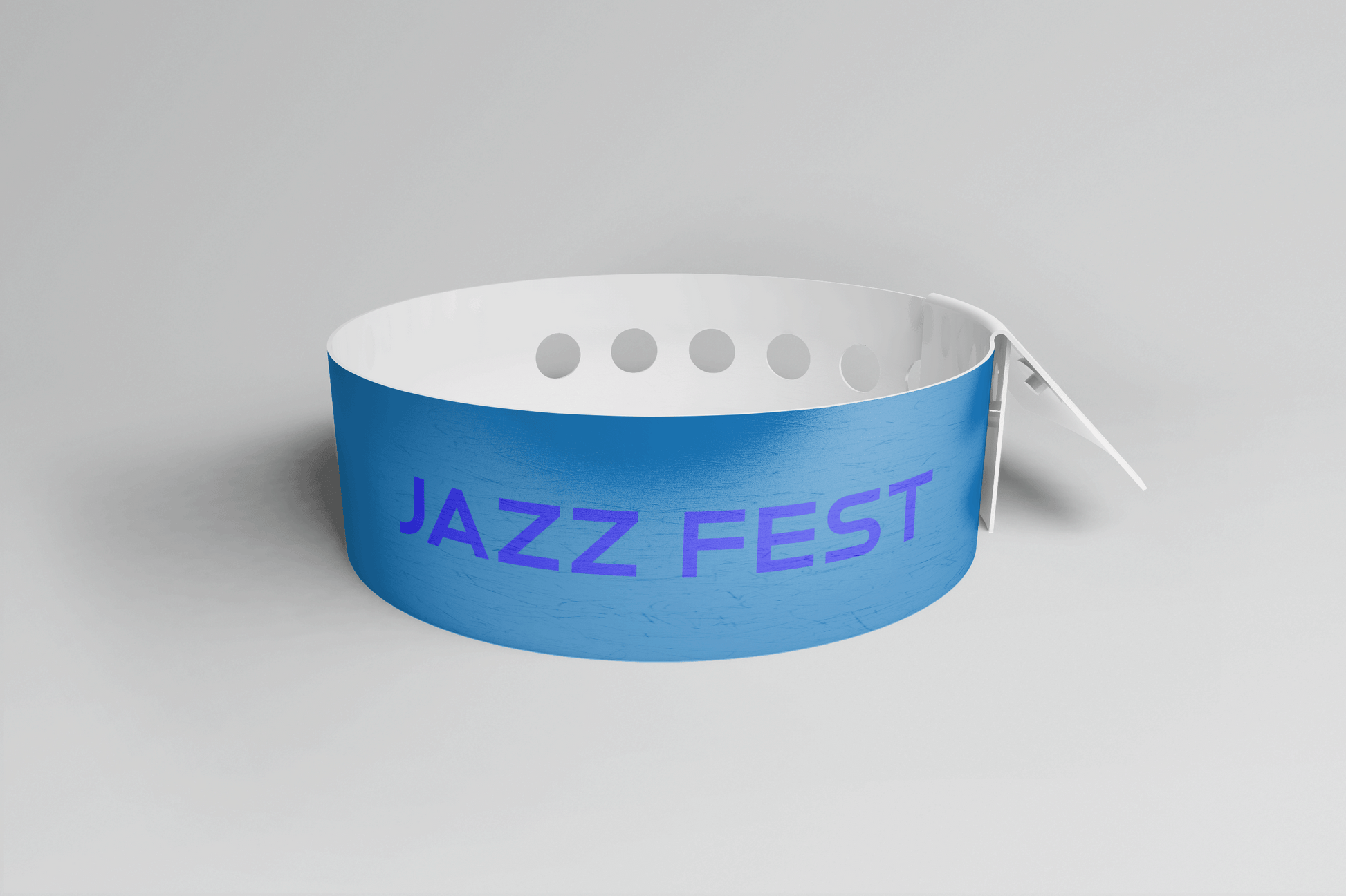 Et Plastarmbånd L-print Design selv fra JM Band NO med ordet jazzfest på.