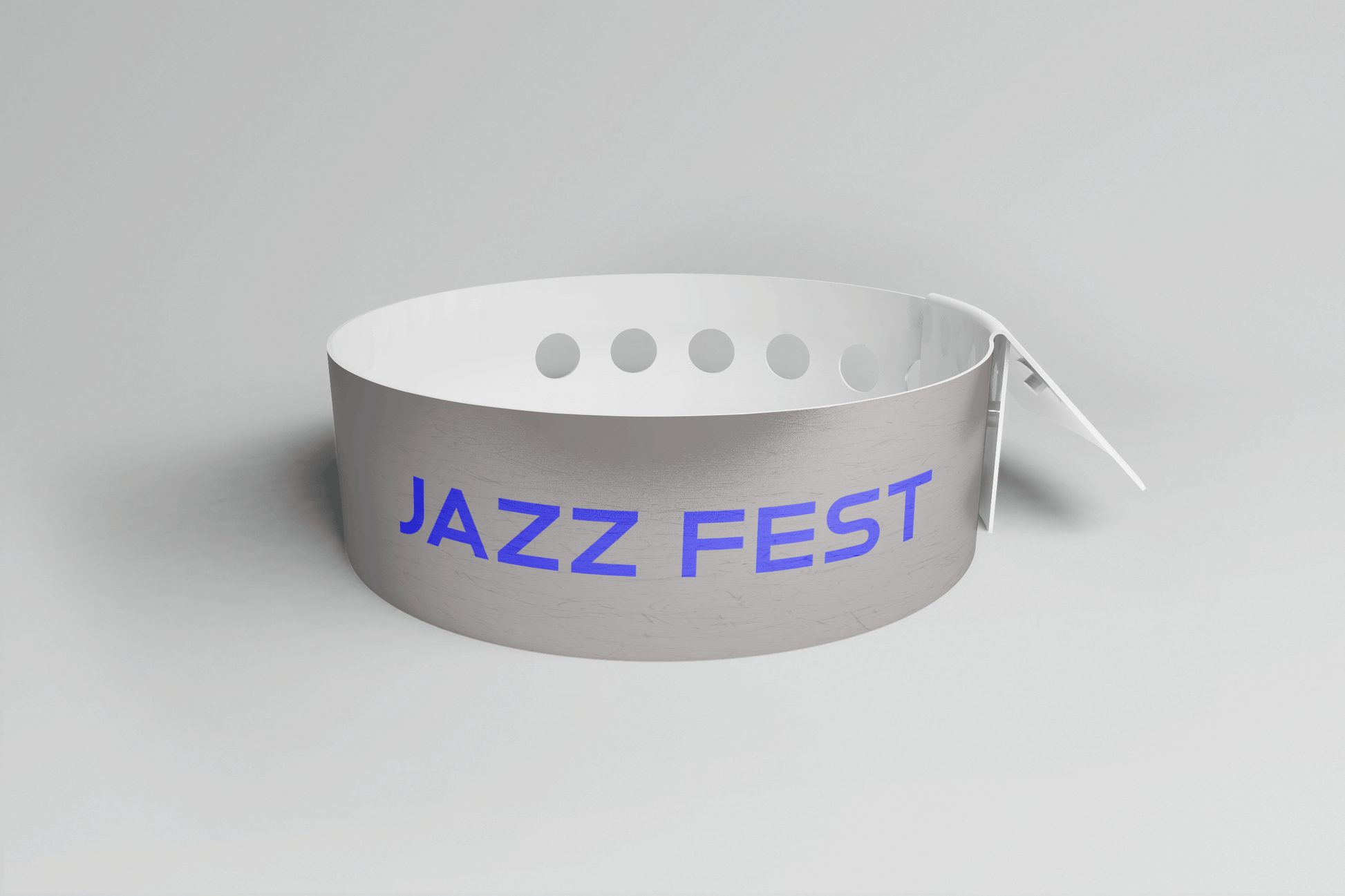 Et Plastarmbånd L-print Design selv armbånd med ordet jazzfest på fra JM Band NO.