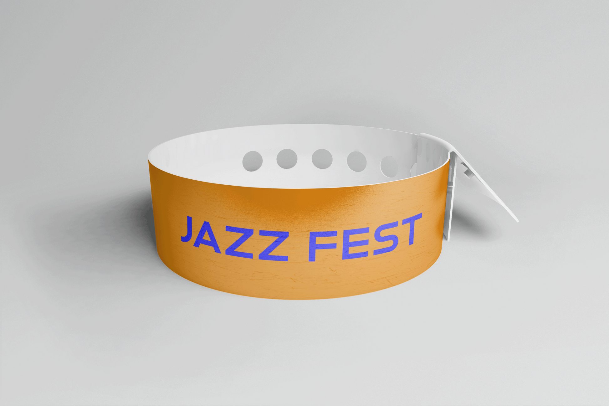 Et Plastarmbånd L-print Design selv fra JM Band NO med ordet jazzfest på.
