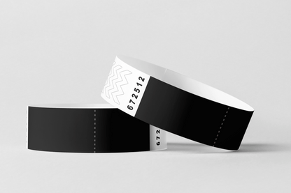 Two JM Band® Papir armbånd med KUPONG På lager på hvit bakgrunn. farger: Rød
Blå
Mørk Blå
Gul
Gull
Oransje
Lilla
Rosa
Hvit
Grå
Lavendel
Mørk brun
Rød
Grønn
Gul
Blå
Svart